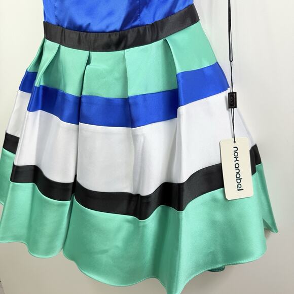 Nox Anabel Narianna New Colorblock A Line Mini Dress XL Open Back HOCO Party - Picture 5 of 15